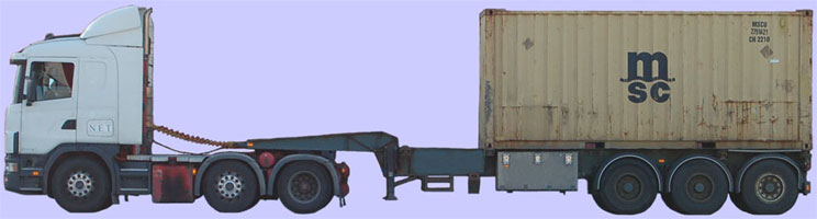 Drop frame tank chassis for 20 and 24ft