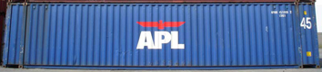 45HC container with prefix APHU
