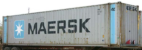 45HC container with prefix APMU