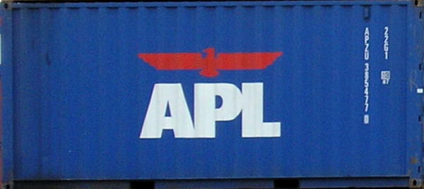 20DC container with prefix APZU