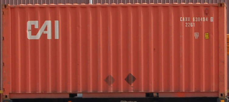 20DC container with prefix CAXU