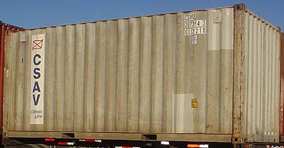 20DC container with prefix CSVU