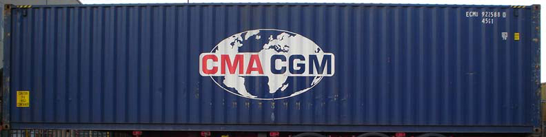 40HC container with prefix ECMU