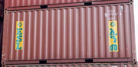 20DC container with prefix ESLU