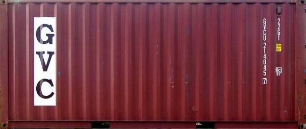 20DC container with prefix GVCU
