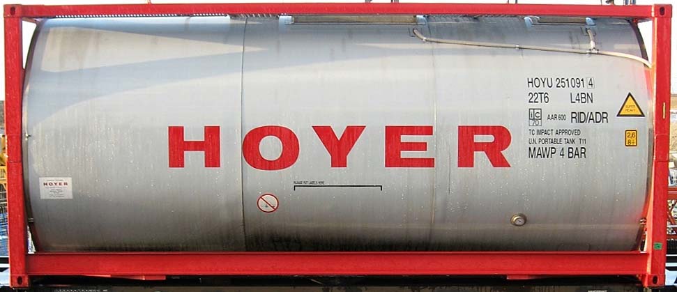 20TANK container with prefix HOYU
