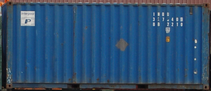 20DC container with prefix INBU