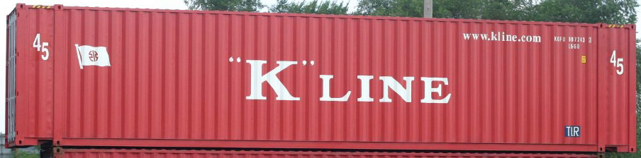 45HC container with prefix KKFU