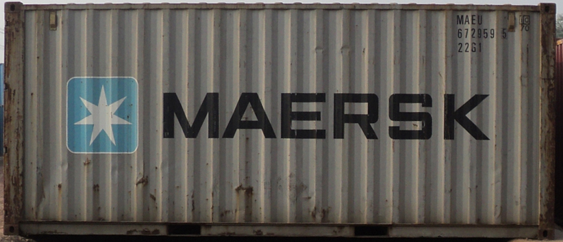 20DC container with prefix MAEU