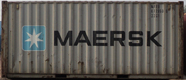 20DC container with prefix MAEU