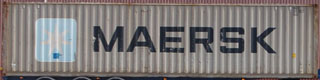 40DC container with prefix MAEU