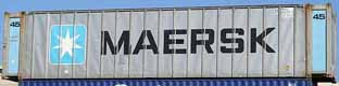 45HC container with prefix MAEU