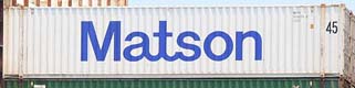 45HC container with prefix MATU