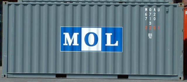 20DC container with prefix MOAU
