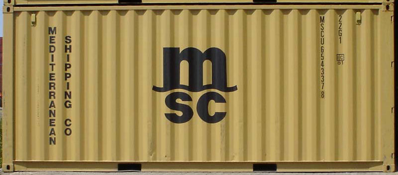 20DC MSCU container picture