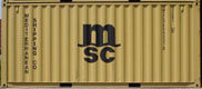 20DC container with prefix MSCU