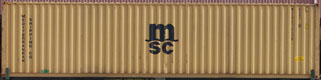 40HC container with prefix MSCU