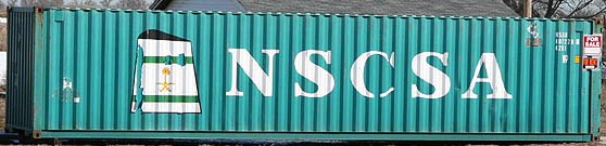 40DC container with prefix NSAU