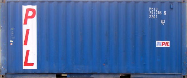 20DC container with prefix PCIU