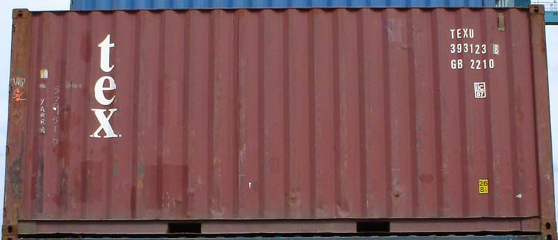 20DC container with prefix TEXU