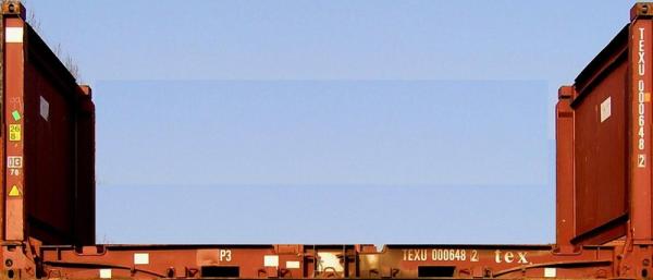 20FLAT container with prefix TEXU