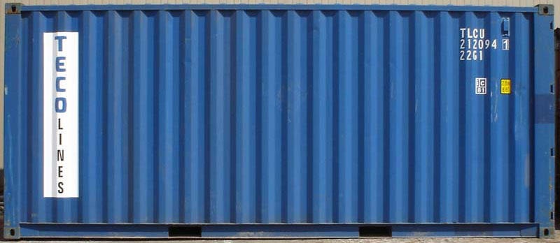 20DC container with prefix TLCU