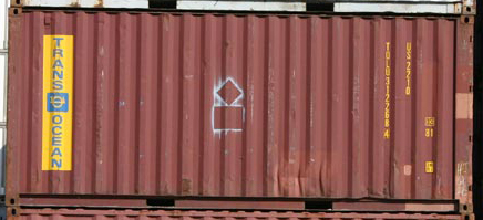 20DC container with prefix TOLU