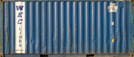 20DC container with prefix WECU