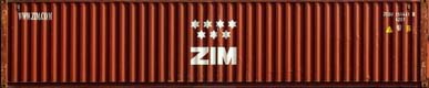 40DC container with prefix ZCSU