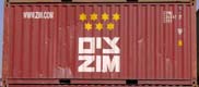 20DC container with prefix ZIMU