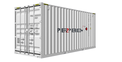 20HC container picture rotated 40 degrees
