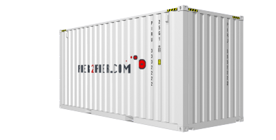 20HC container picture rotated 140 degrees