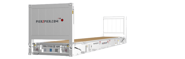 40Flatrack container picture rotated 20 degrees
