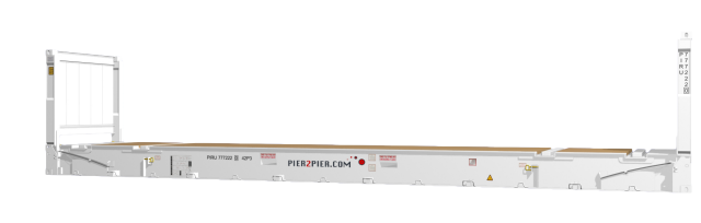 40Flatrack container picture rotated 110 degrees
