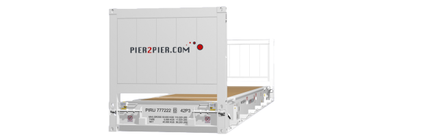 40Flatrack container picture rotated 190 degrees