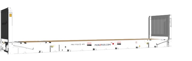 40Flatrack container picture rotated 240 degrees
