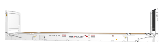 40Flatrack container picture rotated 280 degrees