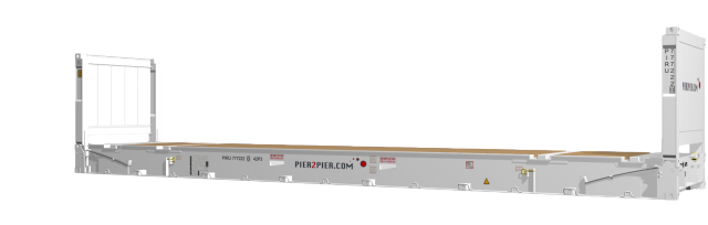 40Flatrack container picture rotated 300 degrees