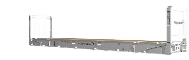 40Flatrack container picture rotated 310 degrees