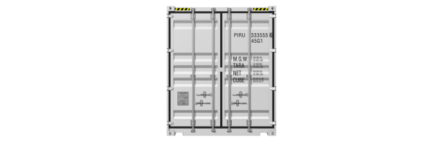 40HC container picture rotated 0 degrees