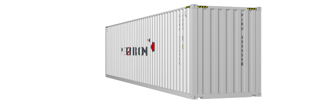 40HC container picture rotated 160 degrees