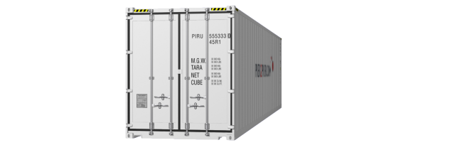 40HCReefer container picture rotated 10 degrees