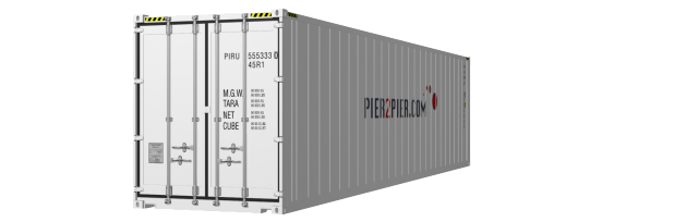 40HCReefer container picture rotated 20 degrees