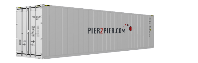 40HCReefer container picture rotated 40 degrees