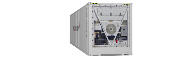 40HCReefer container picture rotated 170 degrees