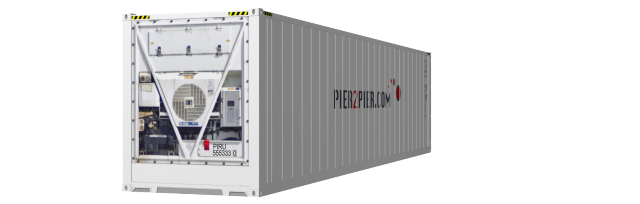 40HCReefer container picture rotated 200 degrees