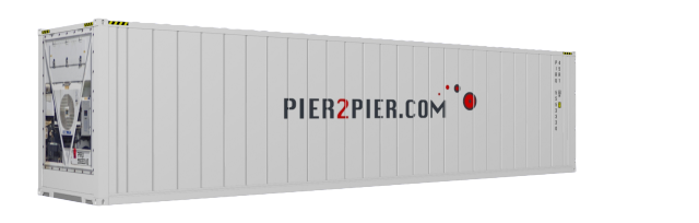 40HCReefer container picture rotated 230 degrees