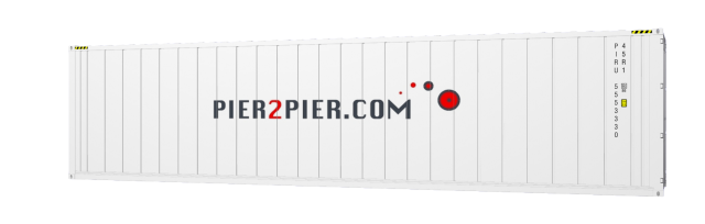 40HCReefer container picture rotated 290 degrees