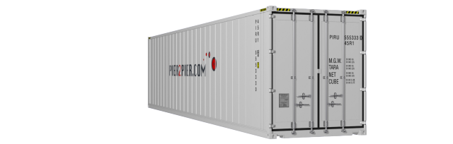 40HCReefer container picture rotated 340 degrees