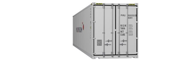 40HCReefer container picture rotated 350 degrees